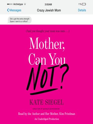 cover image of Mother, Can You Not?